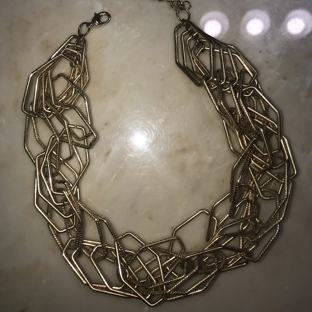 Gold chain stylish necklace